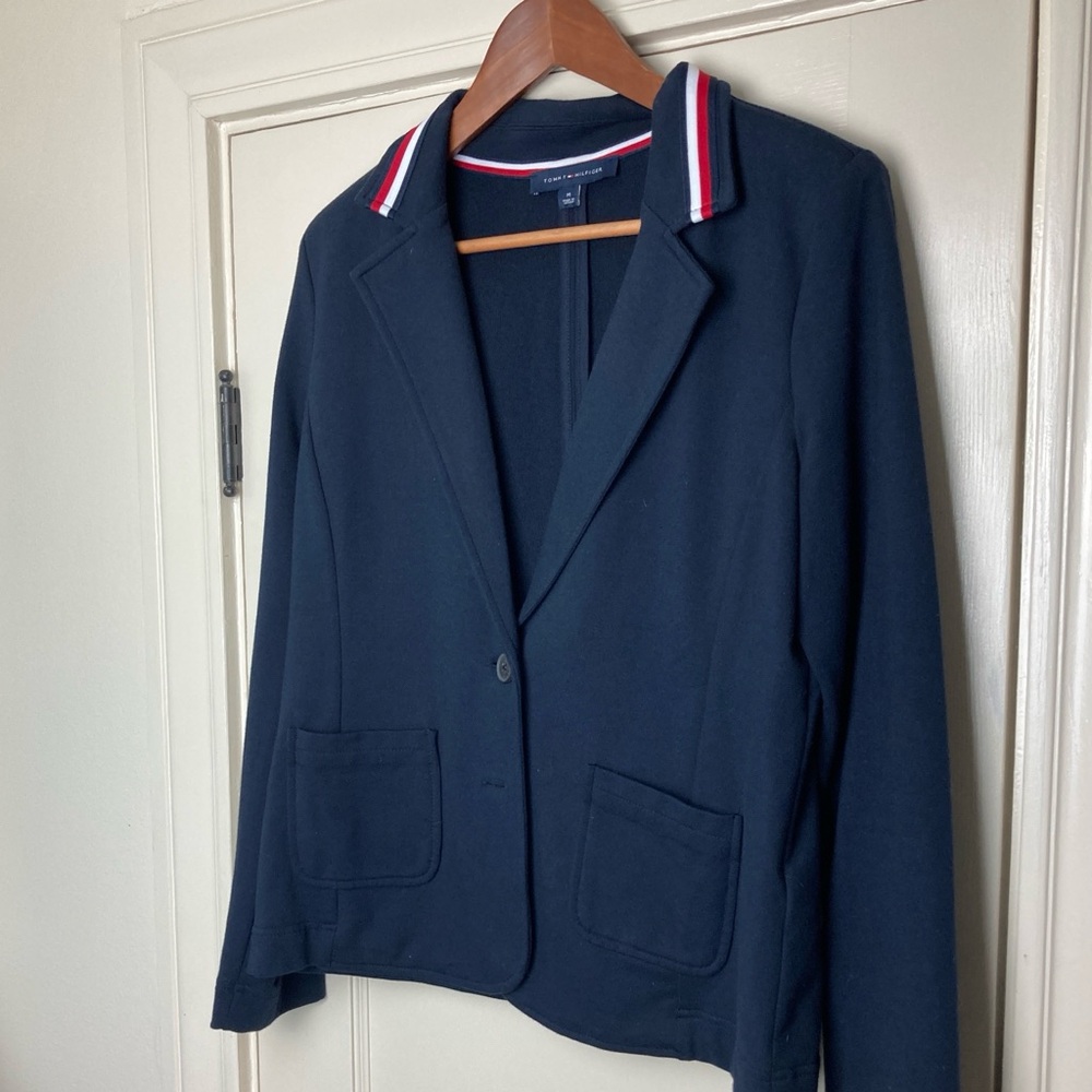 Tommy Hilfiger French Terry Knit Nautical Blazer M - Picture 17 of 17